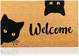 Fußmatte Kokosfaser Welcome Katzen - 70x40cm -