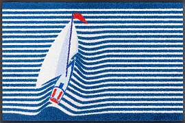 Fußmatte "Sailing Boat", blau, B:50cm