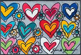 Fußmatte "With Love" Gr. 15, grau,