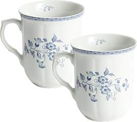 Fyrklövern Blaues Landhaus Kaffeetassen, 2er-Set, 