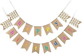 G2PLUS Happy Birthday Girlande Banner, 15.7 Fuß
