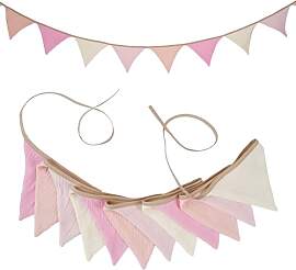 G2PLUS Rosa Musselin Wimpelkette Kinderzimmer,