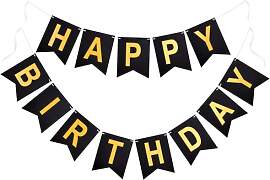 G2PLUS Schon Aufgefädelt Happy Birthday Girlande, 