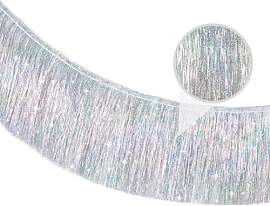 G2PLUS Silberne Fransen Girlande: Holografische