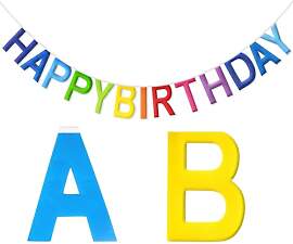 G2PLUS Wiederverwendbar Happy Birthday Girlande