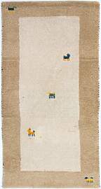 Gabbeh Teppich - Indus 140 x 70 cm - beige