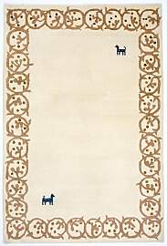 Gabbeh Teppich - Indus 228 x 155 cm - beige