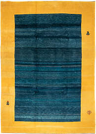 Gabbeh Teppich - Indus - 349 x 246 cm - blau