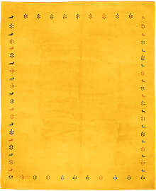 Gabbeh Teppich - Indus - 386 x 304 cm - gelb