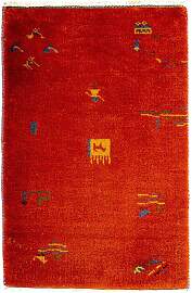 Gabbeh Teppich - Indus 90 x 60 cm - rot