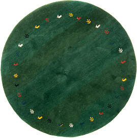 Gabbeh Teppich - Indus rund  - 194 x 194 cm - grün