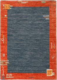 Gabbeh Teppich - Softy - 90 x 60 cm - blau