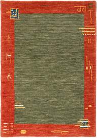 Gabbeh Teppich - Softy - 90 x 60 cm - grün