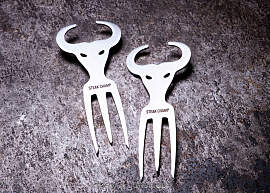 Gabel Mini Bull Fork 2er Set BBQ Snackgabel