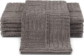 Gästehandtücher ROSS "CARRE", grau