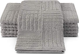 Gästehandtücher ROSS "CARRE", grau