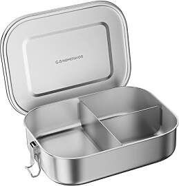 G.a HOMEFAVOR Edelstahl Brotdose Metall Lunchbox