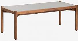 Gamila Couchtisch Aus Beton Und Akazienholz Grau