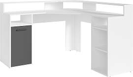 Gamingtisch BYLIVING "Fox", grau (weiß, 