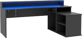 Gamingtisch FORTE "Tezaur", schwarz,