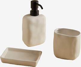 Ganela Badezimmer-set Aus Steinzeug Beige Creme -