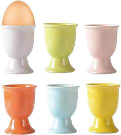 GANILITY Eierbecher Set aus Porzellan, 6er 7 x 5,2 