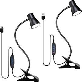 GAOUTO 2 Stück Leselampe Bett Klemme, LED