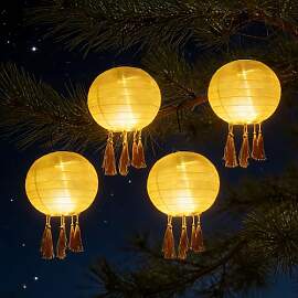 GAOUTO 4er Set Solar Lampions Außen Wetterfest: