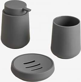 Garanis Badeset Grau Nickel - Sklum