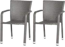 Gardamo Sessel 2er Set MINAS titanfarbig