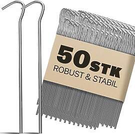 Gardebruk 50x Heringe verzinkter Stahl 20 x 3 cm