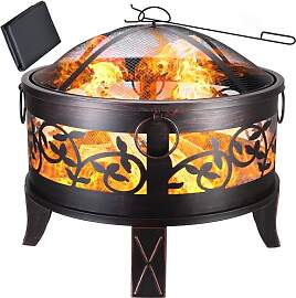 GARDEBRUK® Feuerschale mit Funkenschutz Rund