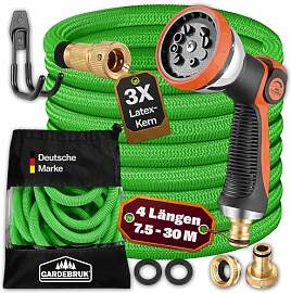 GARDEBRUK® Flexibler Gartenschlauch 7,5m 3fach