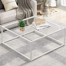 Garden 4 you Couchtisch Glas Schwarz,