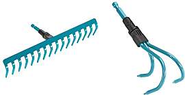 Gardena combisystem-Rechen: Breite Harke mit 16