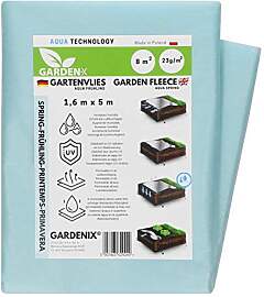 GARDENIX® 8 m² Frühling Gartenvlies Aqua mit