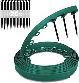 GARDENIX Flexible Rasenkante Kunststoff -