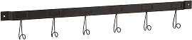 Garderobe 6 Haken Metall Schwarz Large