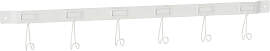 Garderobe 6 Haken Metall Weiß Large