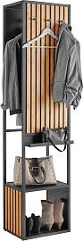 Garderobe Panelo Naturfarben/Schwarz