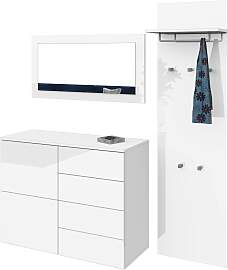 Garderoben-Set BORCHARDT MÖBEL, weiß (weiß,