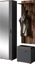 Garderoben-Set BYLIVING "Jakob", grau