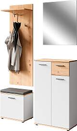 Garderoben-Set BYLIVING "Jakob", weiß