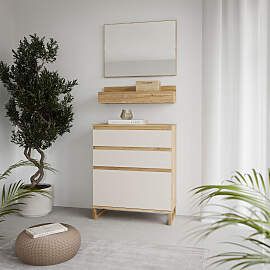 Garderoben-Set FORTE, beige (mauvella eiche,