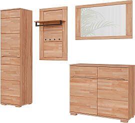 Garderoben-Set HOME AFFAIRE, kernbuche, B:210cm