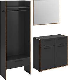 Garderoben-Set HOME AFFAIRE "MUSTA, 3-teilig: 