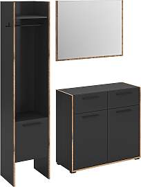 Garderoben-Set HOME AFFAIRE "MUSTA, 3-teilig: 