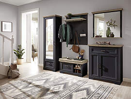 Garderoben-Set INNOSTYLE "Jasmin", grau