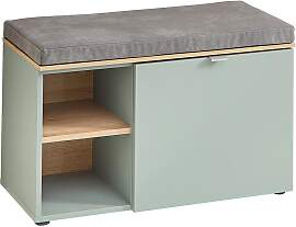 Garderobenbank Bari in Grün/Eiche Artisan