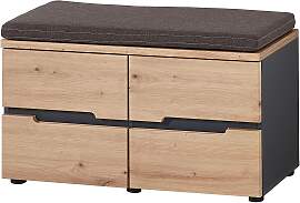 Garderobenbank in Eihe/Graphitfarben